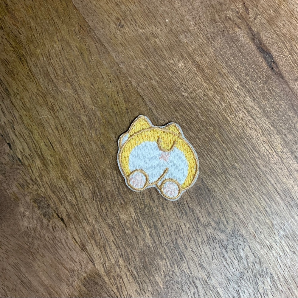 Corgi butt iron on patch